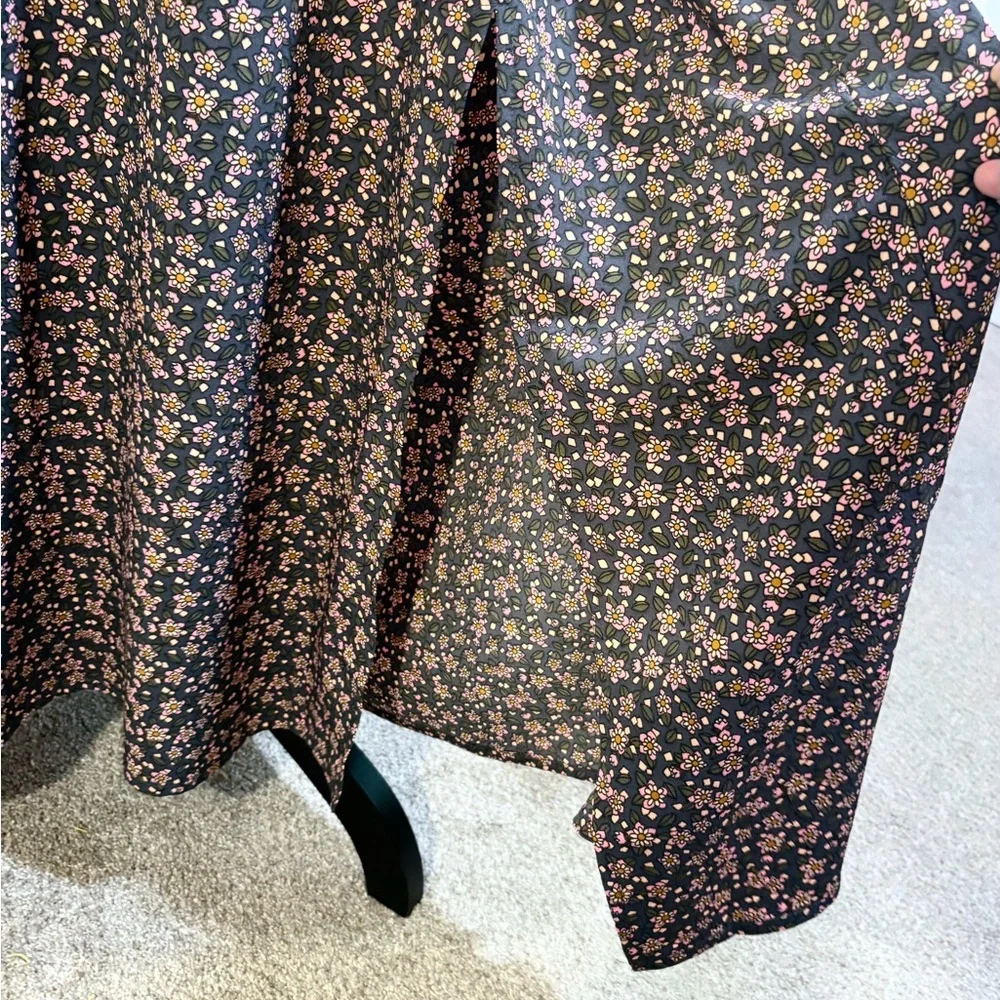 NATURAL LIFE Juliette Dress Floral Grey/Pink Boho Cottage Maxi Dress~ Large 🧡 - Picture 4 of 11